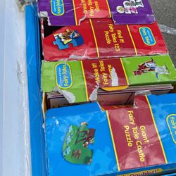 4 Giant Puzzles In A Box Tons Of Fun For Kids 