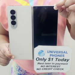 Samsung Galaxy Z Fold 3  UNLOCKED . NO CREDIT CHECK $1 DOWN PAYMENT OPTION  3 Months Warranty * 30 Days Return *