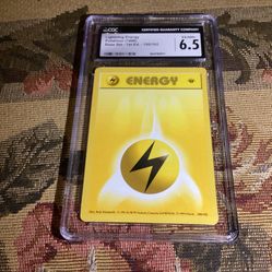 1999 Pokémon Base Set 1st Edition - Lightning Energy 100/102 - Graded CGC 6.5