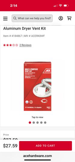 Dryer Vent Kit - In Box 