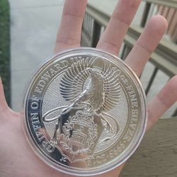 2018 Queens Beast Griffin 10 Oz Premium Silver Coin