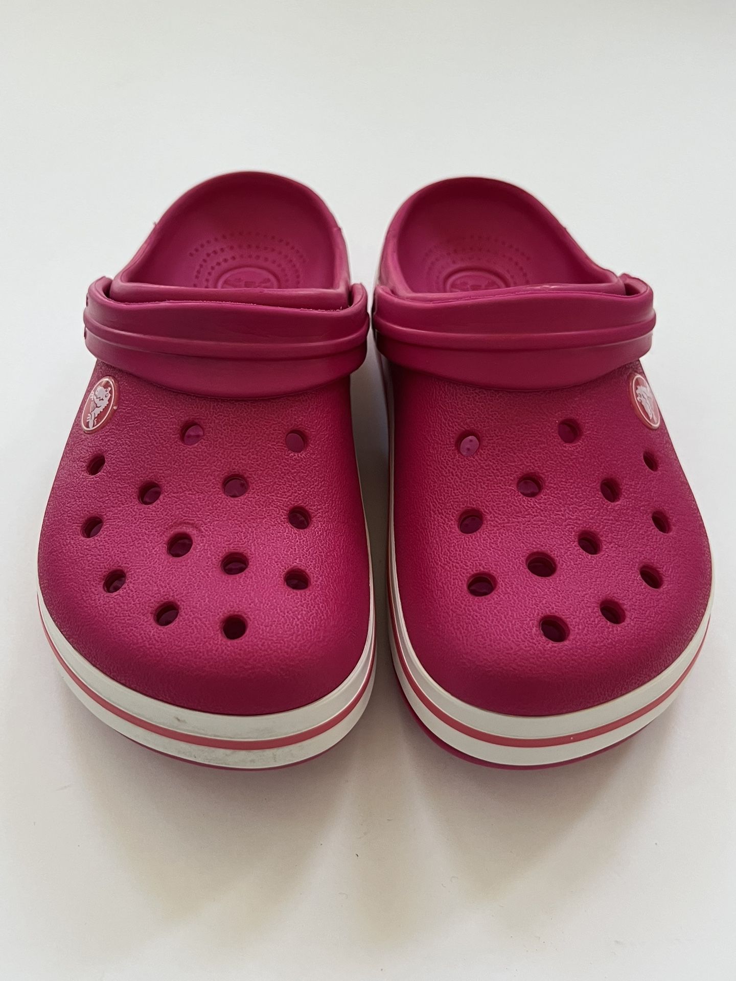 Kids Hot Pink Crocs Size 12
