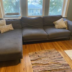 Dark Blue Gray Couch