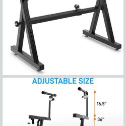 Heavy-Duty Music Stand - Portable, Adjustable, 2nd Tier, Z Style
