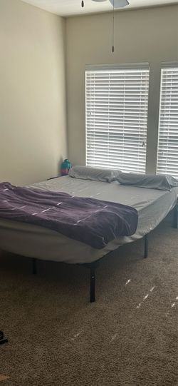 FOAM MATTRESS ONLY FOUR MONTHS OLD AND STRONG STEEL BED FRAME