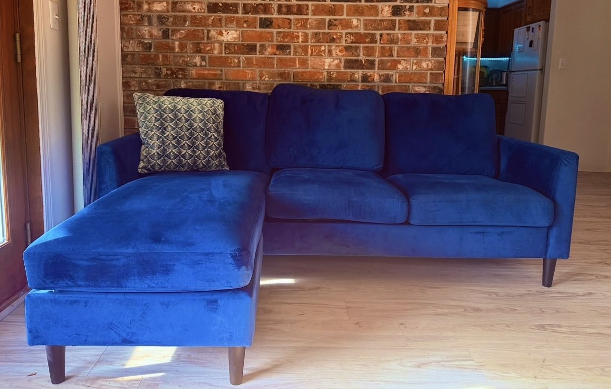 Blue Velvet Couch