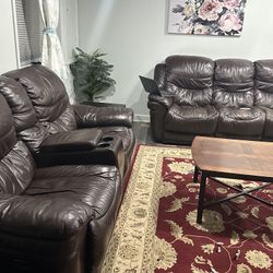  Top Grain Leather Sofa with 4 Power Reclinings  