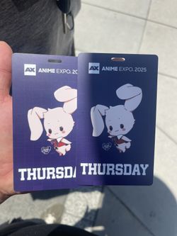 Anime Expo Thursday $80 Each 