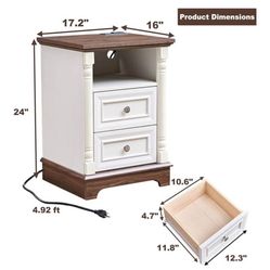 Drawer cabinet with charging station