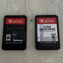 Super Smash Bros Ultimate AND Skyrim -Nintendo Switch