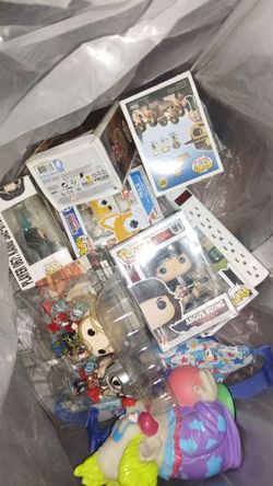 Funko pop figures variety.