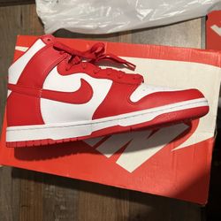 Championship Red Dunk High Size 10