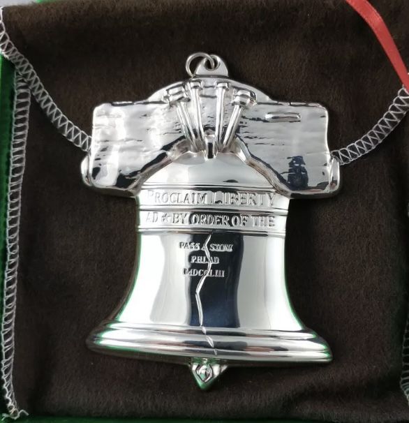 1988 GORHAM Sterling "American Heritage Collection" Liberty Bell Ornament