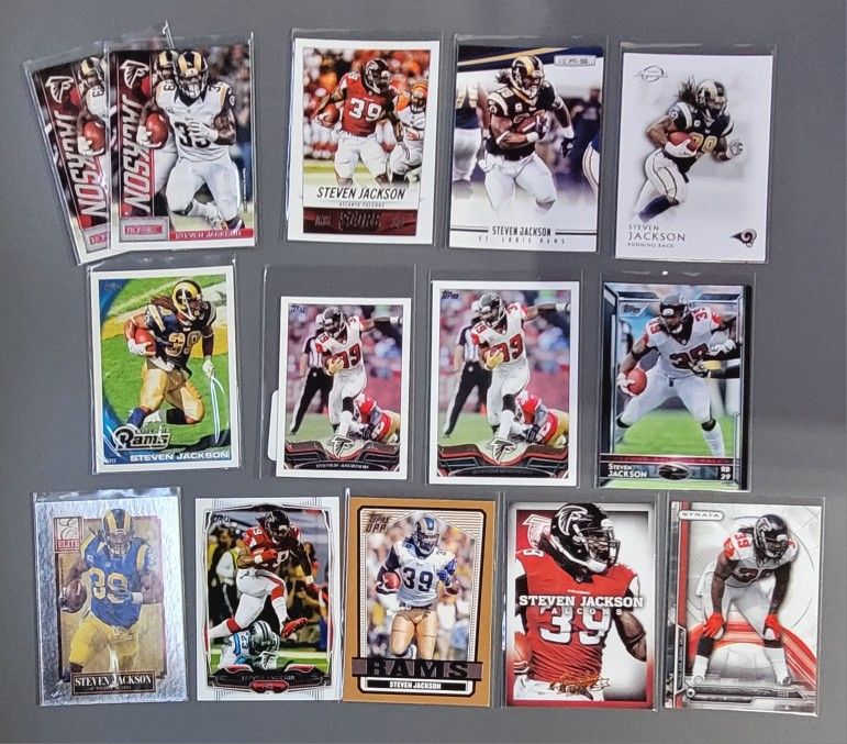 π 14 Card (13 Different) RB Steven Jackson Cards