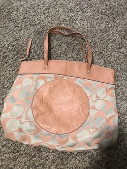 Peach color coach purse $30