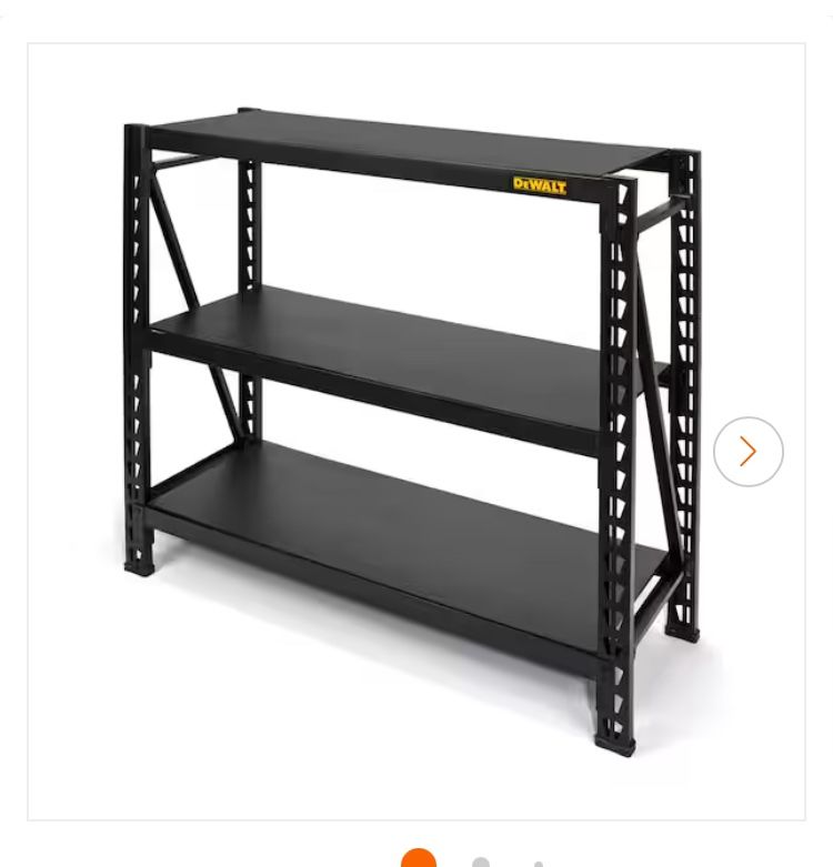 NEW IN BOX DEWALT 3-Tier Steel Garage Storage Shelving Unit Black (50 in. W x 48 in. H x 18 in. D)