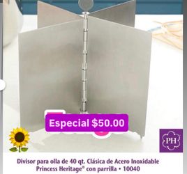 Divisor Para La Olla 40qt Especial $50.00