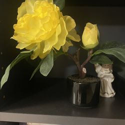 Artificial Yellow Flower In A Vase