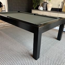 8ft Pool Table New ( Black Stain)  With Free Dining Top Delivery Installation Included 