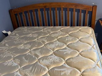 Double bed frame and mattress, platform bed