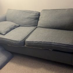 FREE! 2 seater fabric blue couch