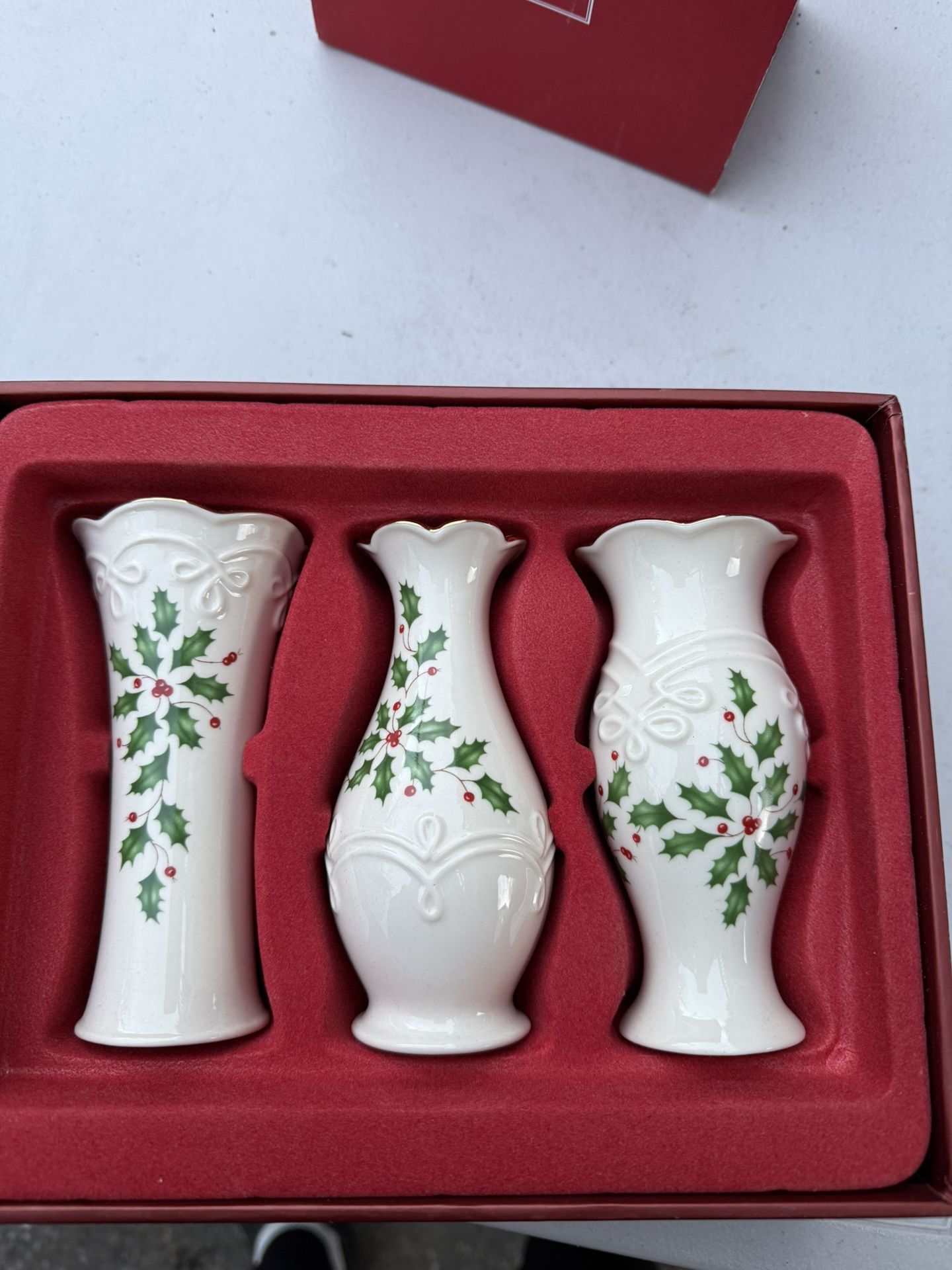 Lenox Bud Vases, Set Of 3