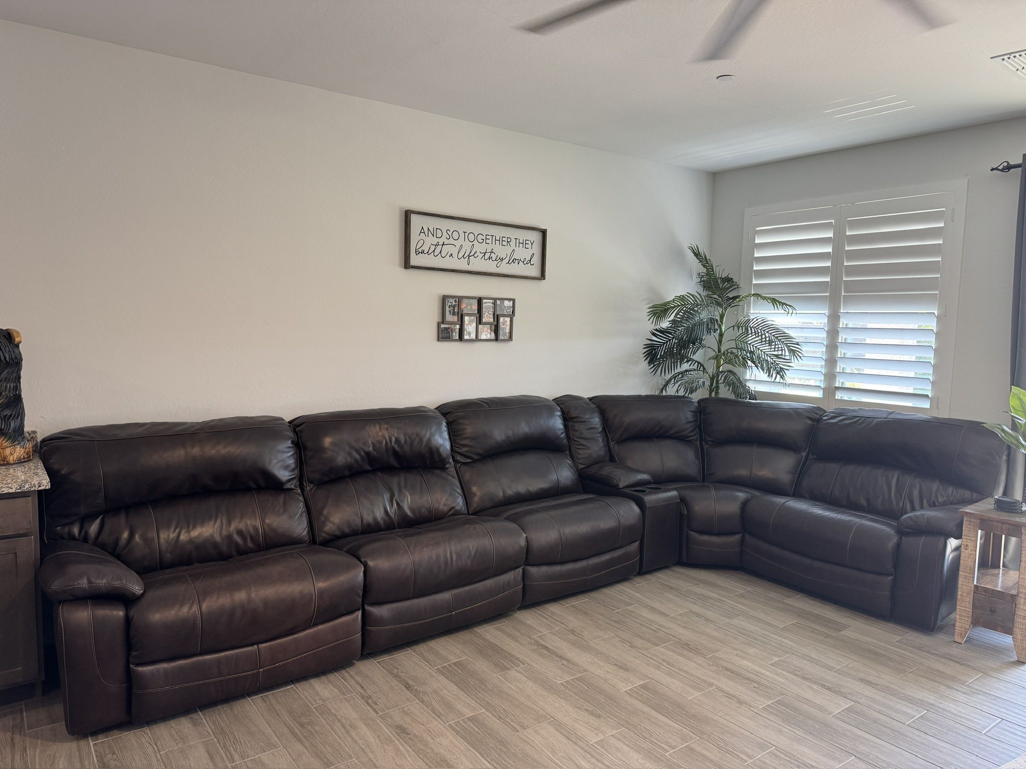6 Piece Leather Sectional Couch