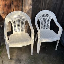 Two Plastic Chairs 