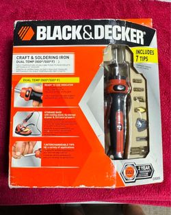 Black & Decker Craft & Soldering Iron (Model CI500S) dual-temperature kit in its original packaging.