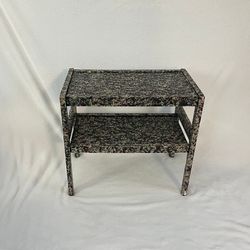 Decorative -Wood Painted Table with Shelf