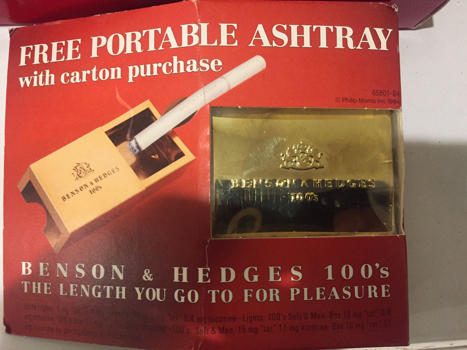 Collectible Benson & Hedges ashtray