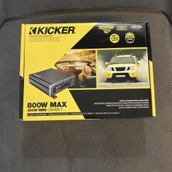 Kicker 800 watts amplifier 1 channel bass amplifier 400 RMS CXA400.1