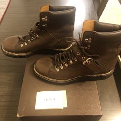 Gucci Cocoa Combat Boots US 13 