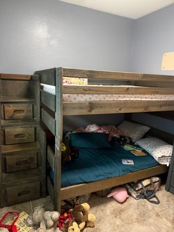 Wooden Bunk Bed with Stair Drawers- full