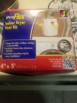 Indoor dryer vent kit