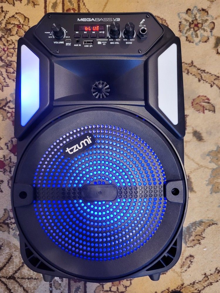Tzumi MEGA BASS V3 LED JOBSITE SPEAKER