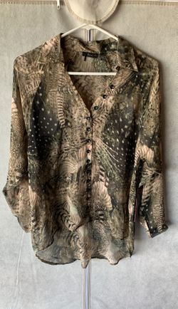 Sheer button down blouse