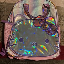Hello Kitty School Backpack Iridescent New