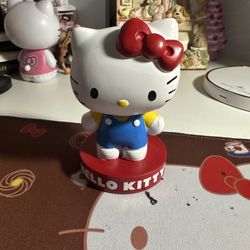 Hello Kitty Bobble Head Stand With Sticker Mount