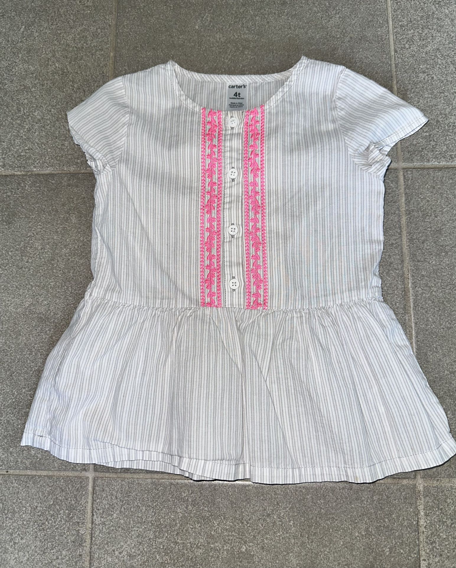 4T Carter’s Peplum Button Shirt