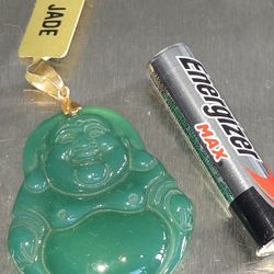 Big Size Jade Buda.. 10k Gold