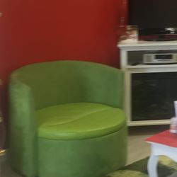 Green Leaf Chair With Ottoman