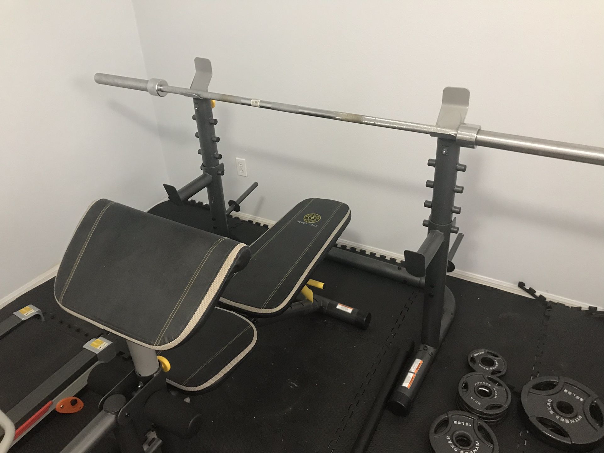 XRS 20 gym set - bench, curls, squats