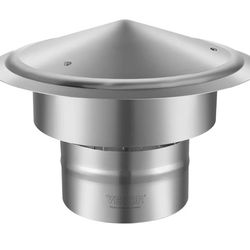 VEVOR Chimney Cap 6 inch All Weather & Reinforced Screws & Easy Installation, for Perfect Insulation Vent Cover Outside, Silver