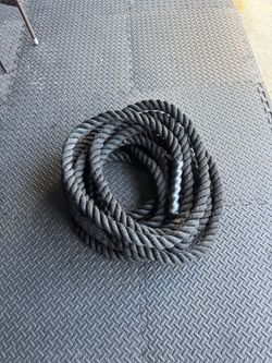 Black Battle Rope for Fitness Training