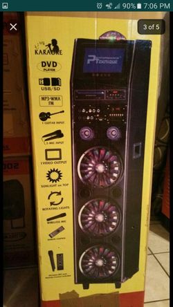 Bocinas karoke con Bluetooth y DVD