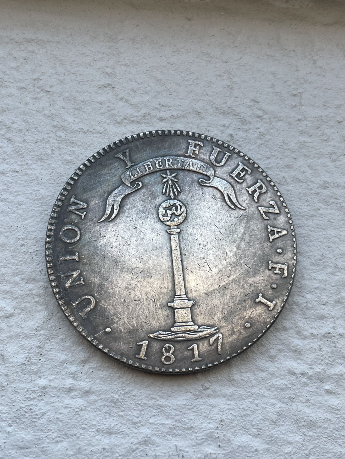 Coin 1 Peso 1817 Chile 