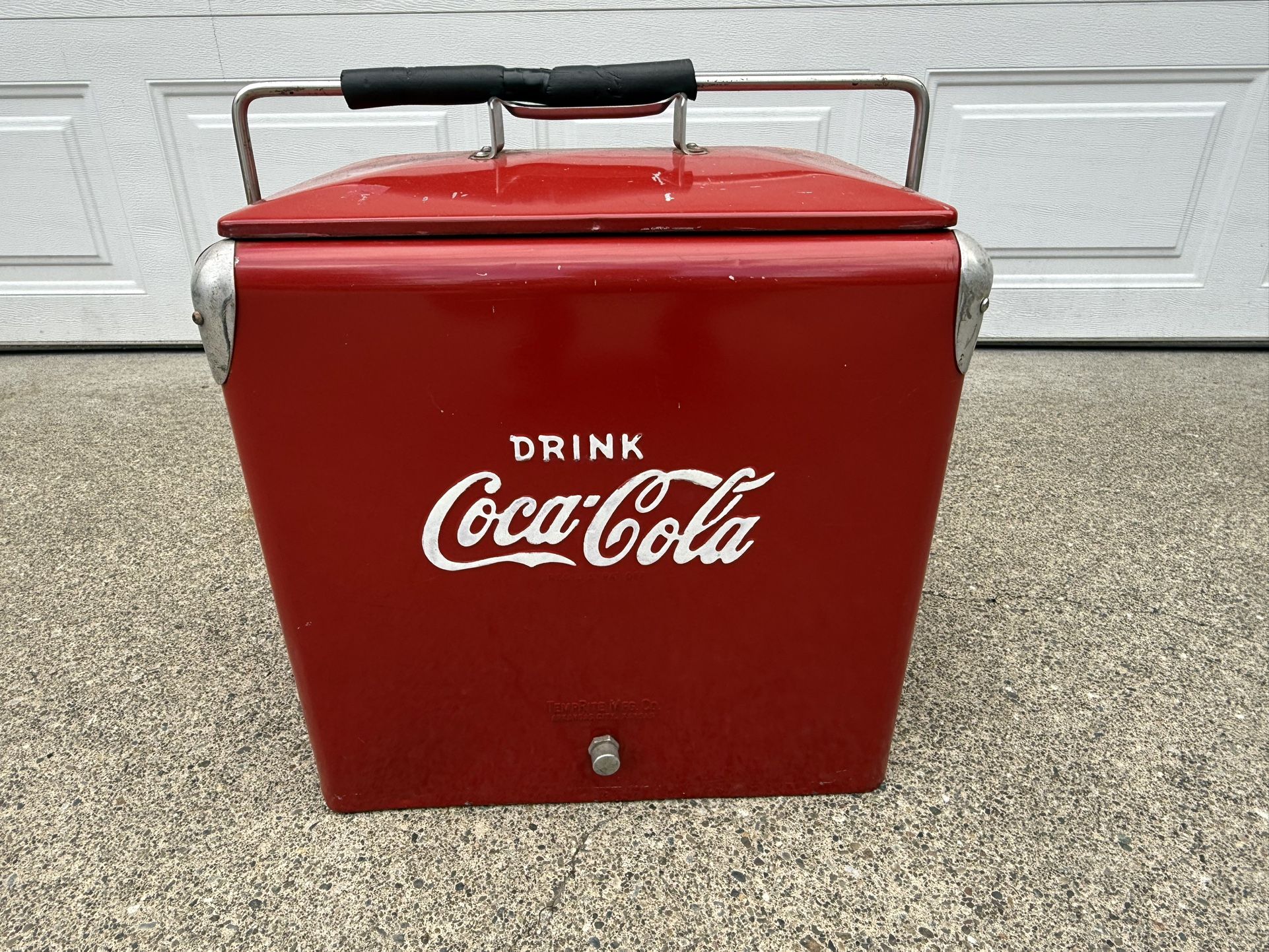 1950S Metal Coca-Cola Cooler Temprite Mfg Co