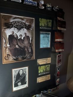 Amazing deal Music 🎶 lovers Framed big The Eagles 🦅 memorabilia Signed tshirt signed program ticket stubs back stage passes and more fyi my cousin i
