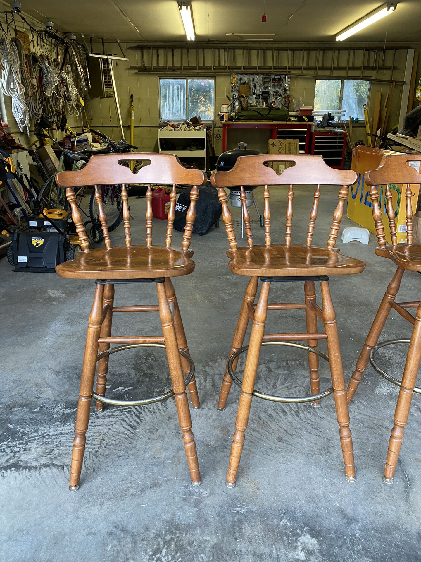 Wooden Bar Stools (set of 2)